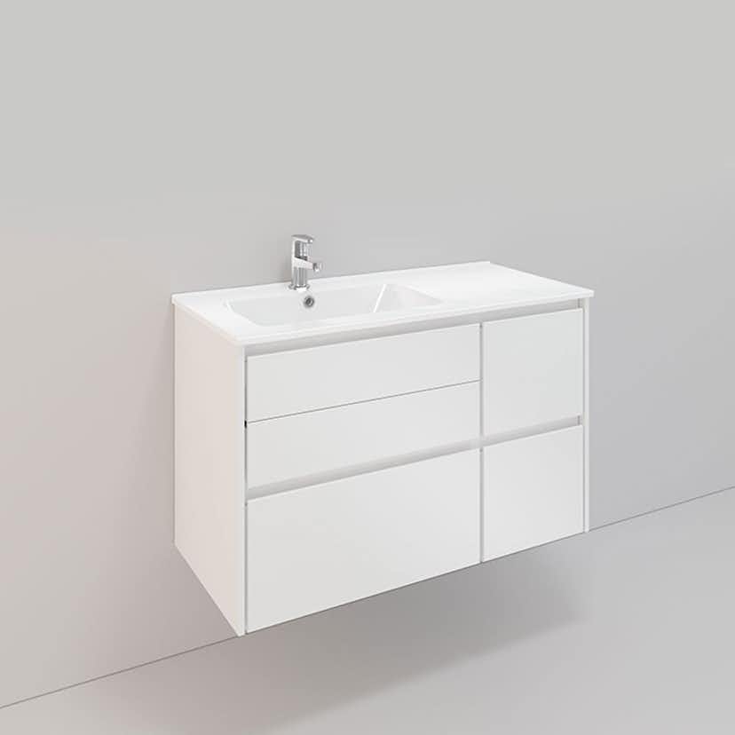 Badrum Kommod 90 Cm Tvättställsskåp Noro Lifestyle Concept Nedsänkt Tvättställ 90 Hög BxH