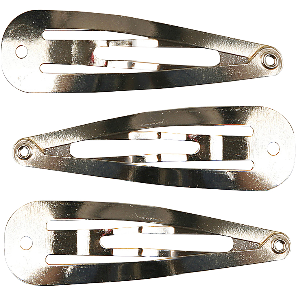 Hårspännen Creativ Company Försilvrad 45x14 mm 1 Förp