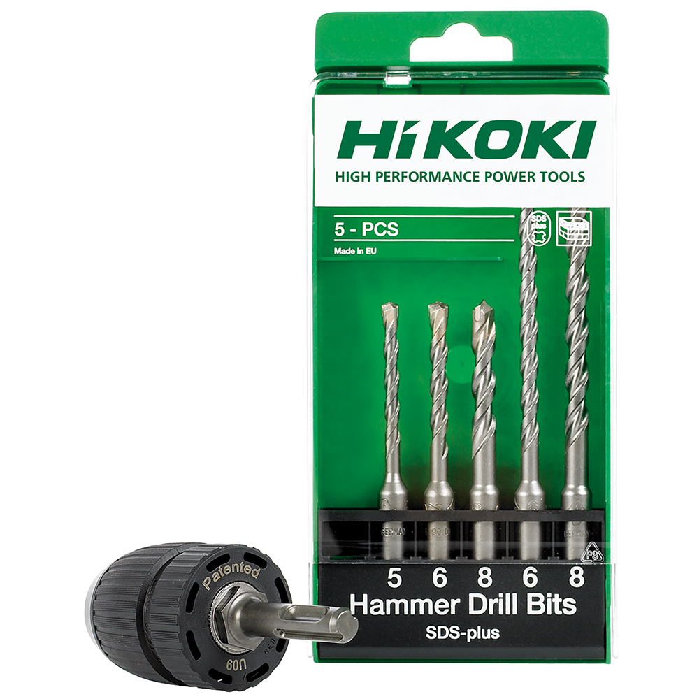 Chuckset Hikoki Power Tools Adapter 5 st Borr Sds