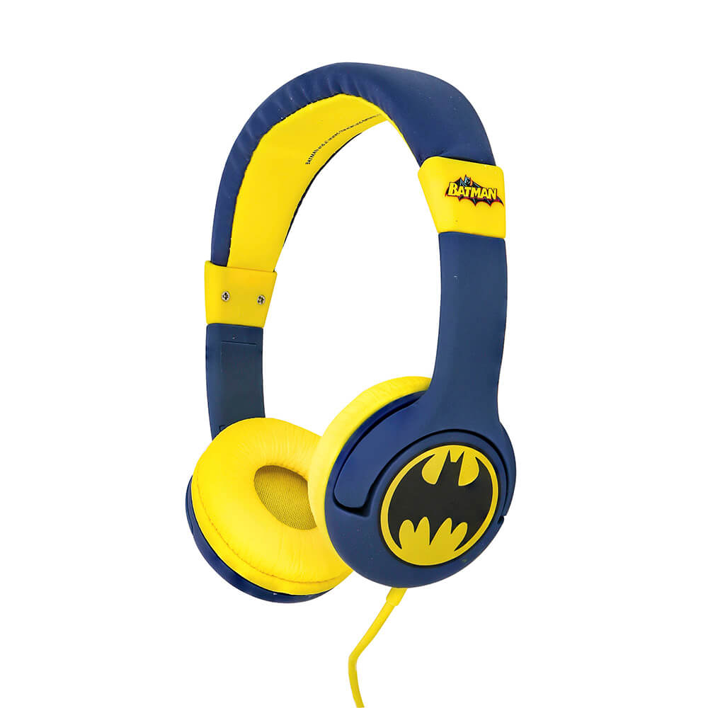 Hörlur BATMAN Junior On-Ear 85dB Blå Batlogo