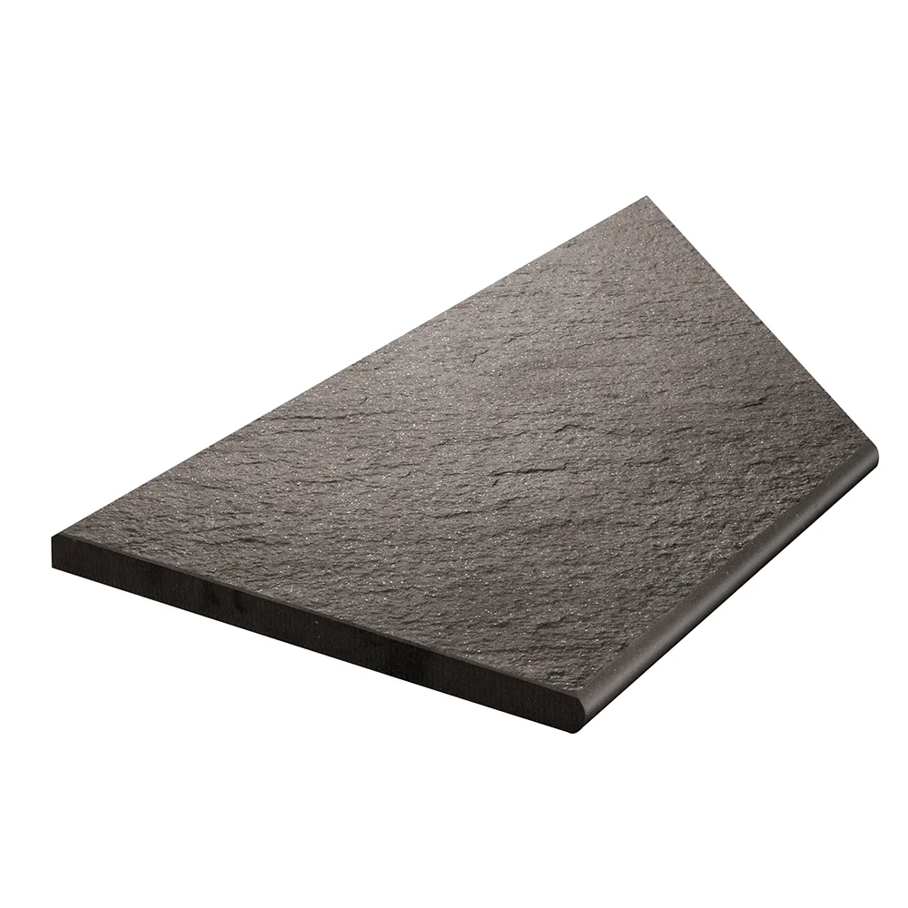 Uteklinker Bricmate Z Quartzit Black Pool Inner Corner Left 30x60 cm