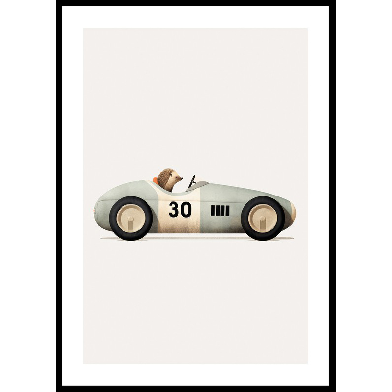 Poster Gallerix Hedgehog In Toy Car
