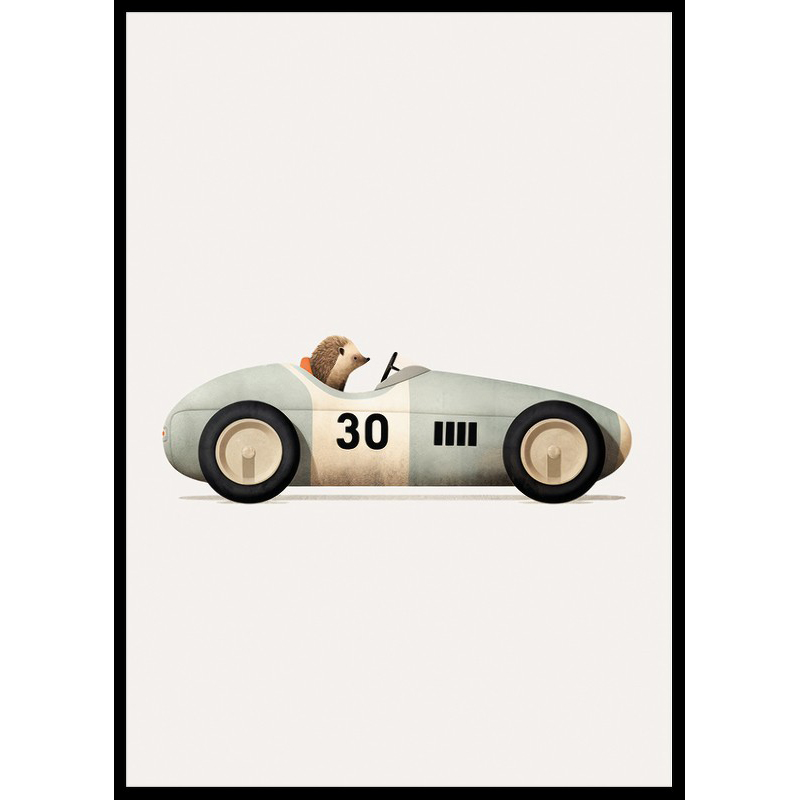 Poster Gallerix Hedgehog In Toy Car