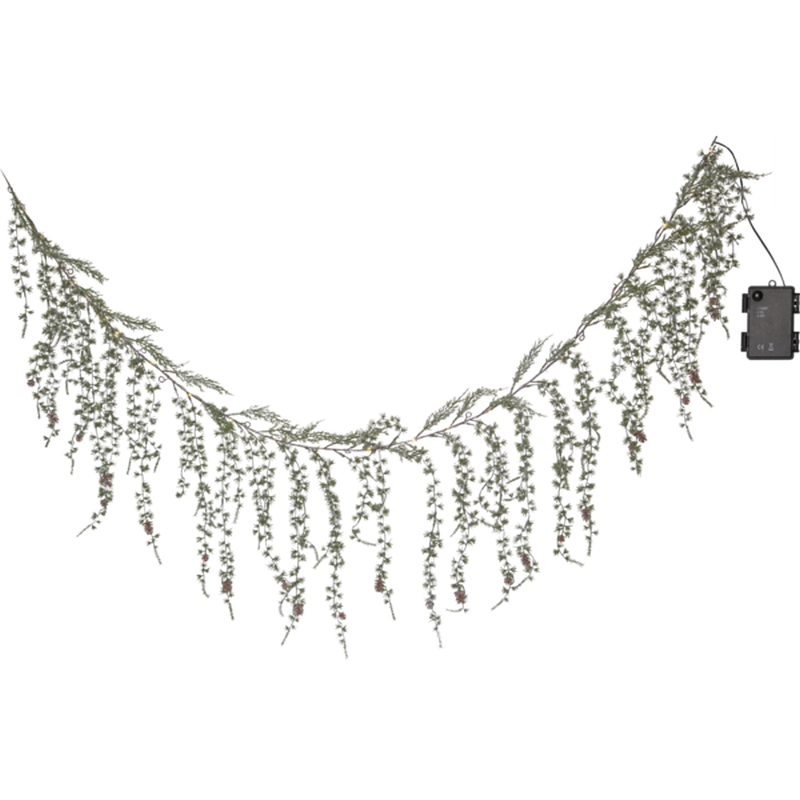 Girlang Star Trading Barr Julpynt Grangirlang 170 cm med LED