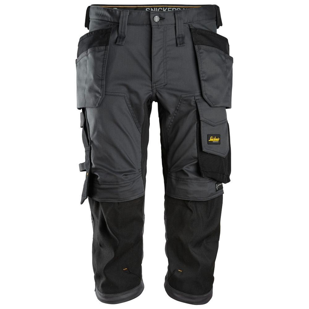 Piratbyxa Snickers Workwear Stretch HF AW Storlek: 44, Färg: Steel grey\Black