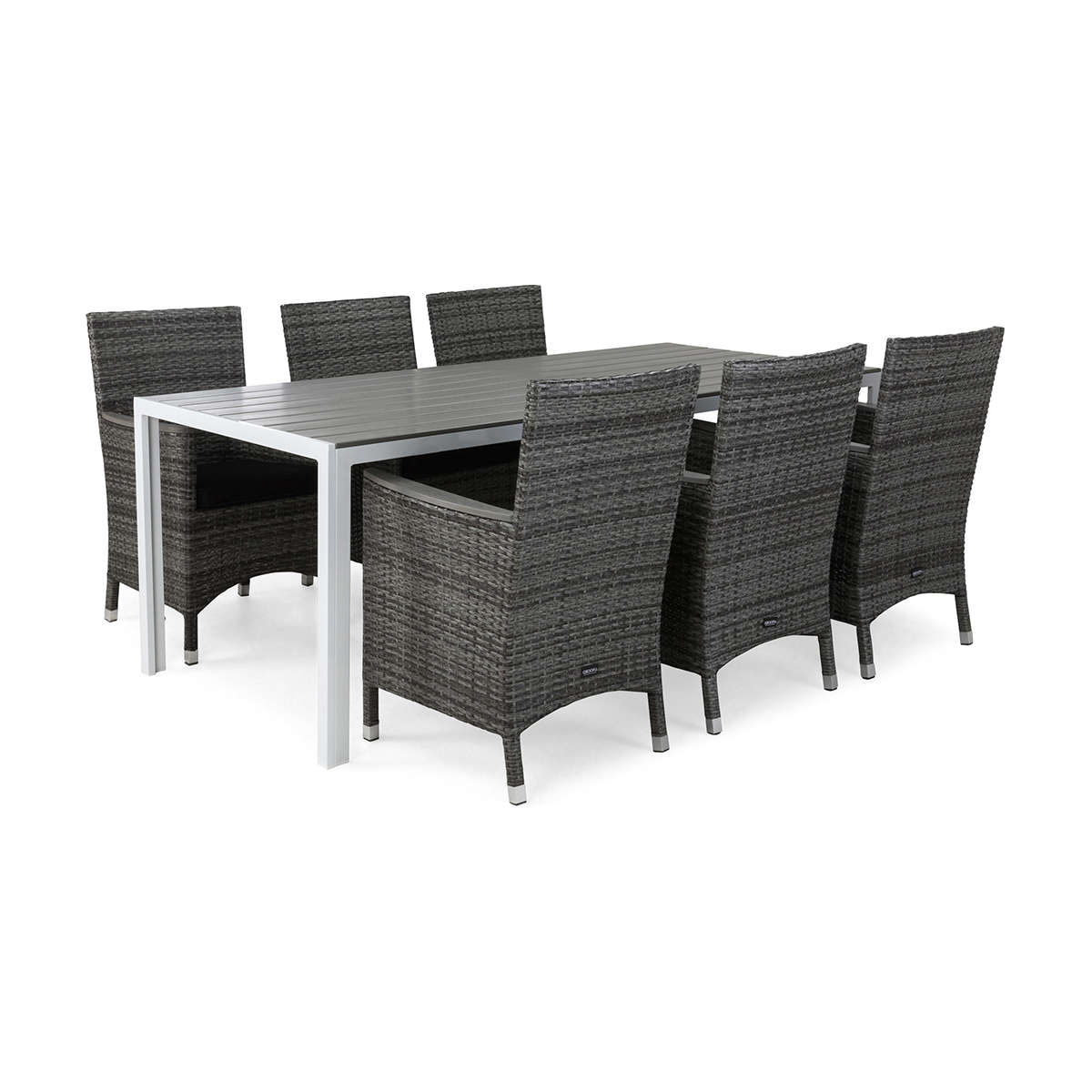 Trädgårdsgrupp Comfort Garden Tunis Matgrupp Utomhus 205 + 6 Thor Fåtölj Lyx m Armstöd m Dyna