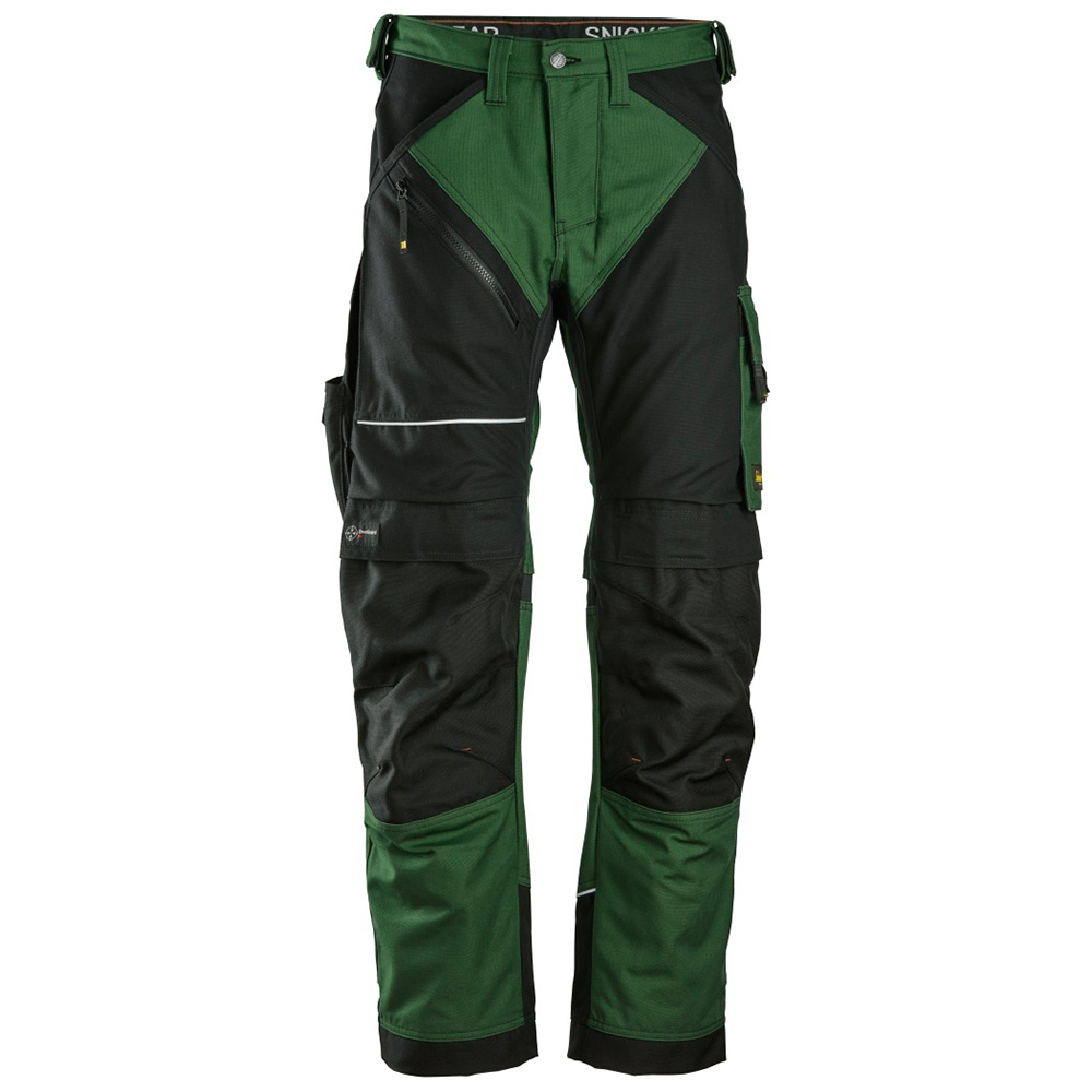 Arbetsbyxa Snickers Workwear Canvas + RW + Storlek: 162, Färg: Forest Green\Black