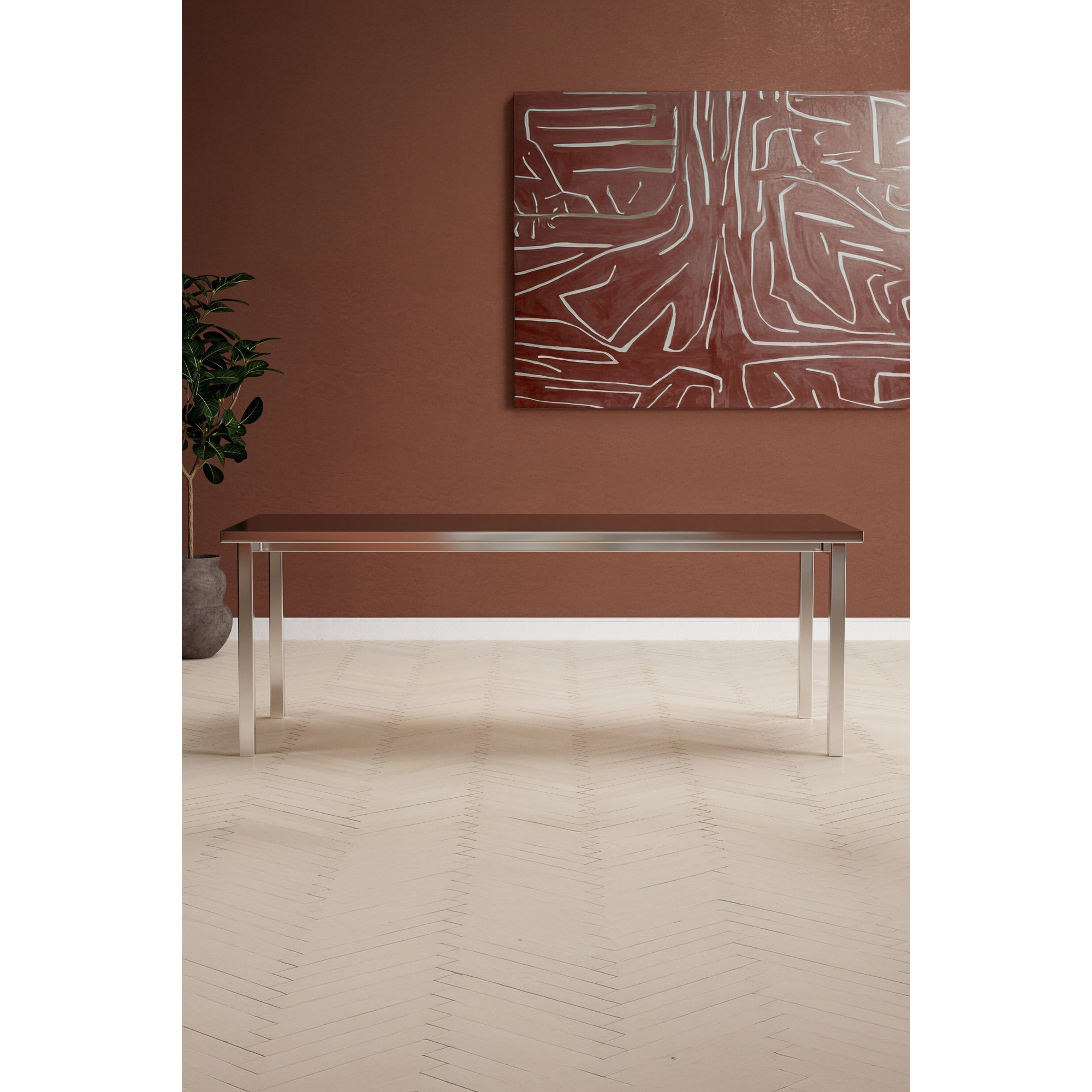 Matbord Venture Home Cilo Rostfritt Stål 210 cm