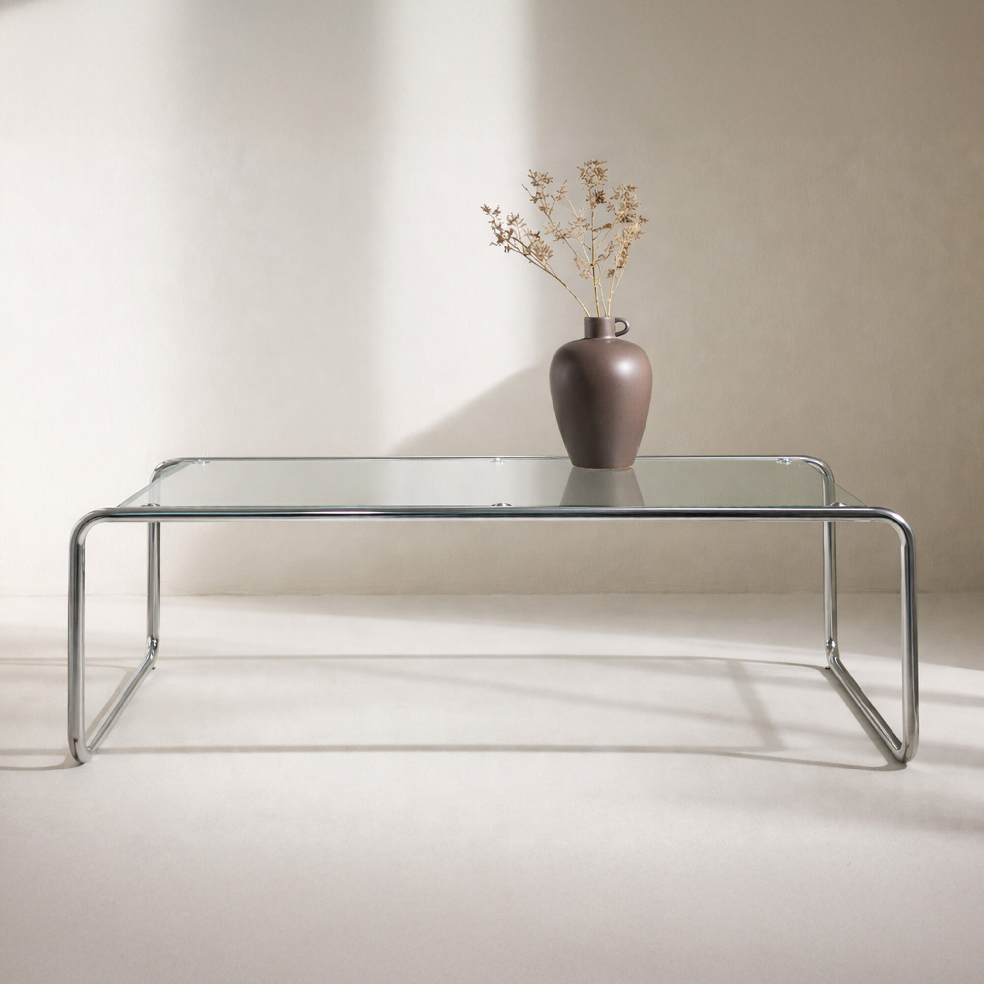 Soffbord Venture Home Saturnus Glasbord med Stålram