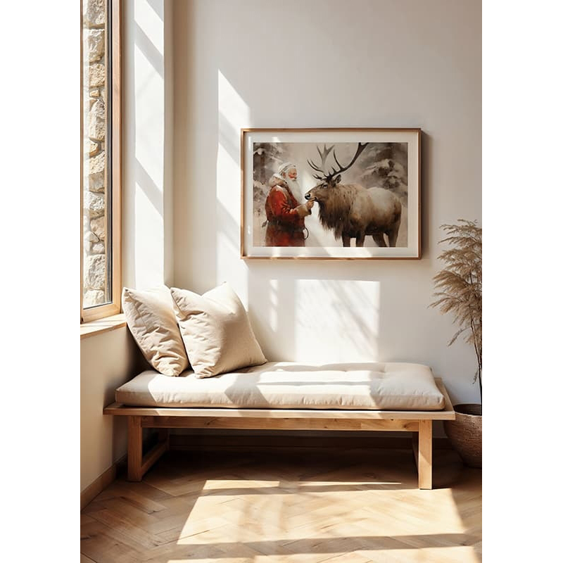 Poster Gallerix Santa And Reindeer