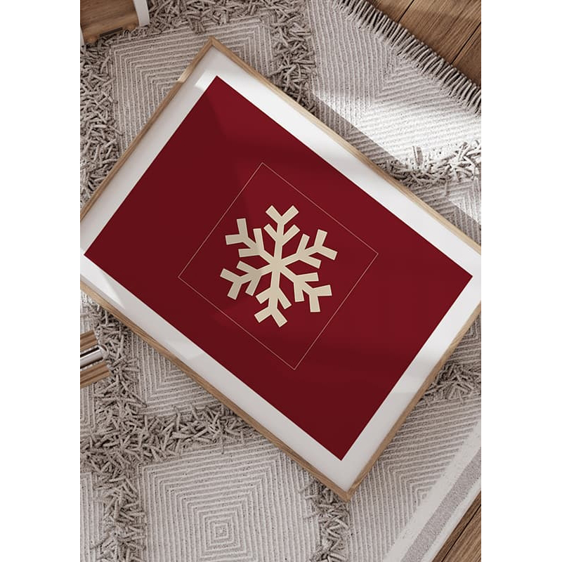 Poster Gallerix Snowflake R&W
