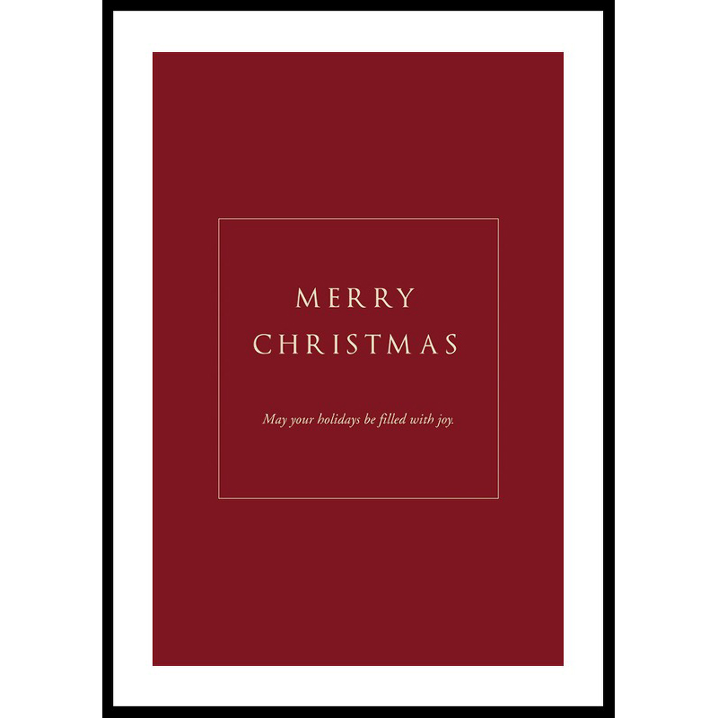 Poster Gallerix Merry Christmas Joy R&W