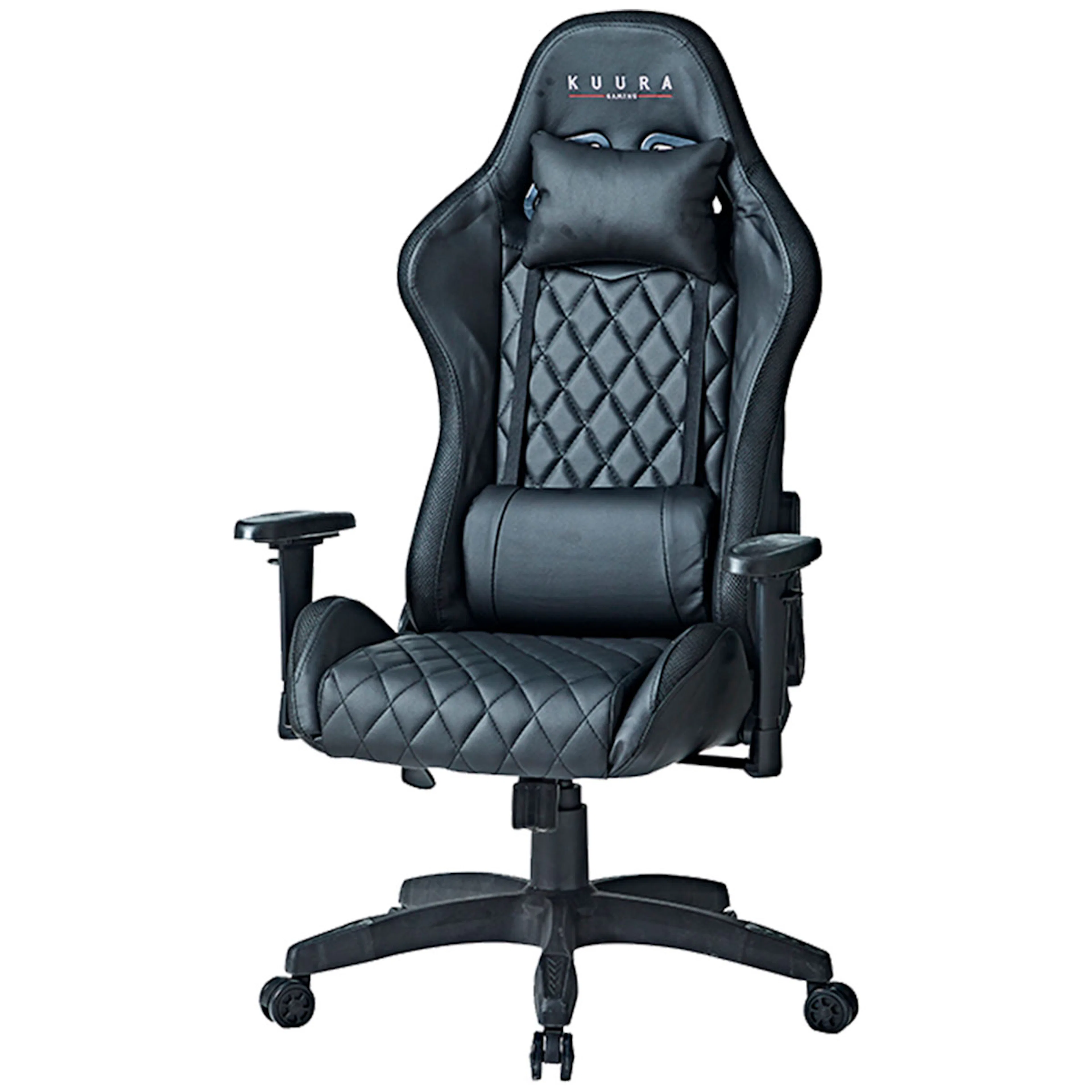 Gamingstol Kuura RGB Svart Justerbar med Inbyggda RGB-Lampor
