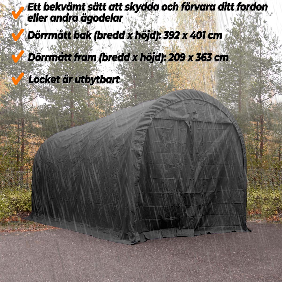 Garagetält Fornorth 4x8m