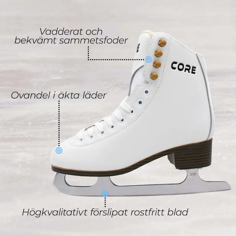 Konståkningsskridskor Core Vit