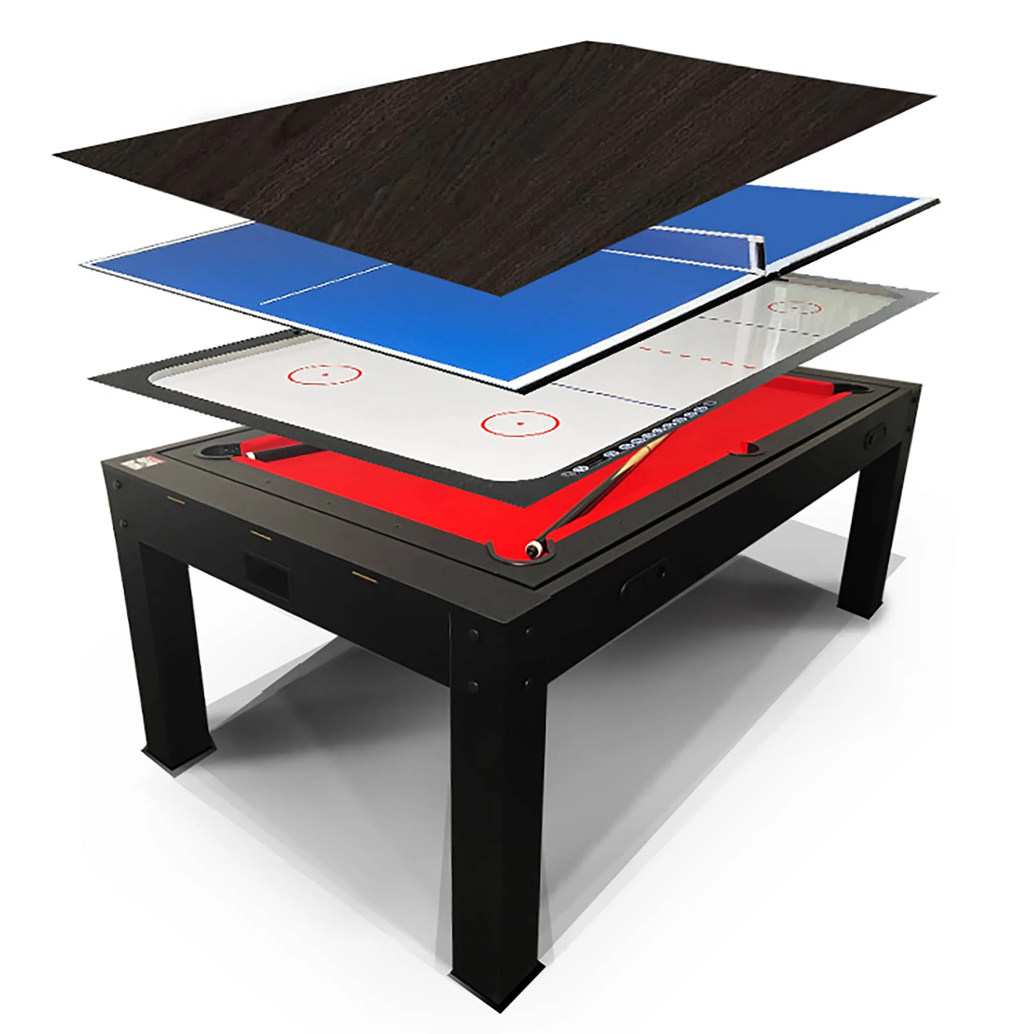 Multifunktionellt Biljardbord Nordcore 4-i-1 med Pingis & Airhockey