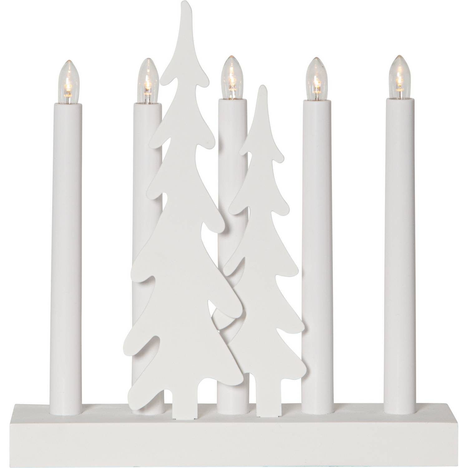 Adventsljusstake Star Trading Skog m. Gran 5 Ljus