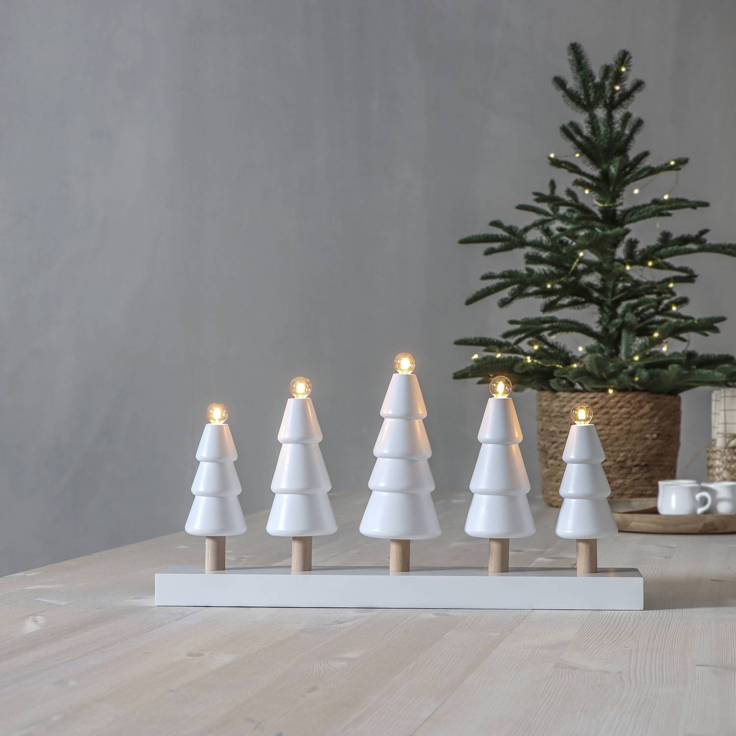 Adventsljusstake Star Trading Skog 5 Ljus