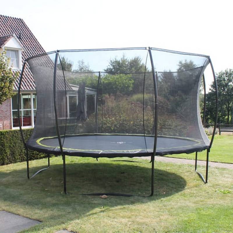 Studsmatta Exit Toys Exit Silhouette med Nät Ø427 cm Rund Svart
