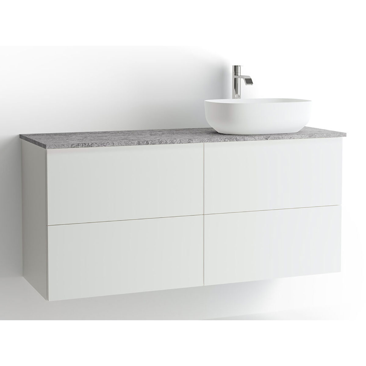 Tvättställsskåp Vedum Mezzo 1200 med 4 Lådor