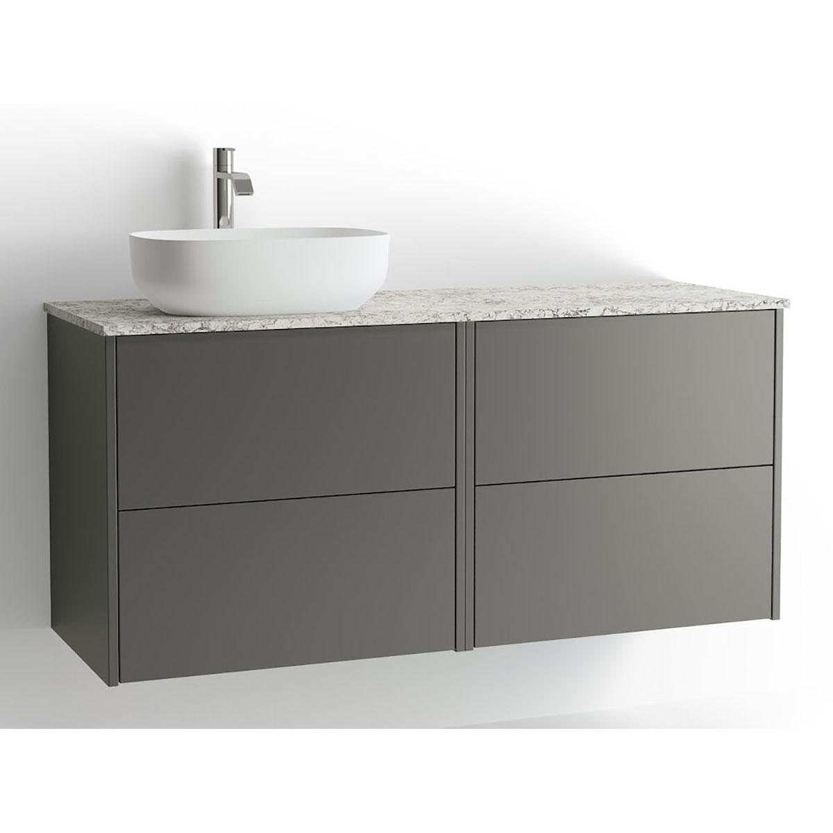 Tvättställsskåp Vedum Mezzo Frame 1200 med 4 Lådor