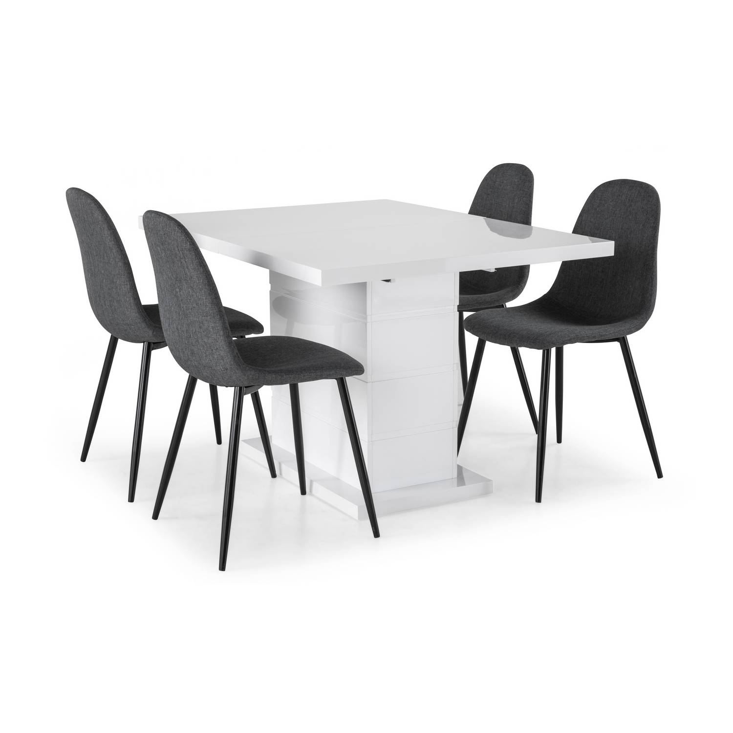 Matgrupp Concept 55 Ratliff Rektangulärt Matbord 120-160 cm Förlängningsbart med 4 Nibe Matstol