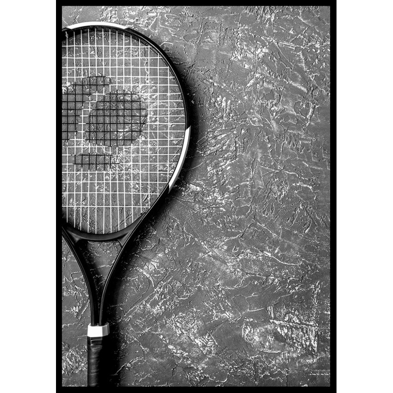 Poster Gallerix Tennis Racket B&W