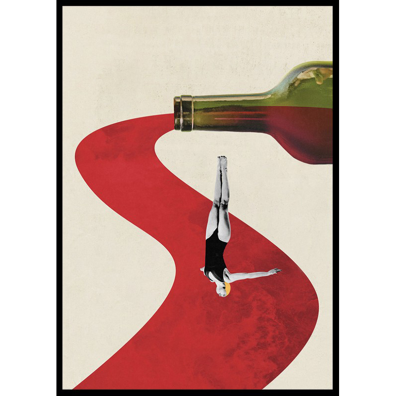 Poster Gallerix Diver In Wine River