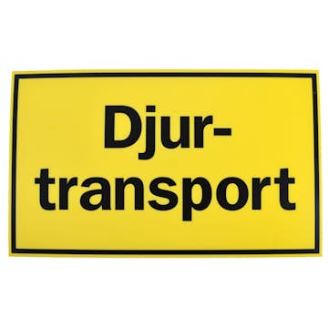Skylt Willab Djurtransport