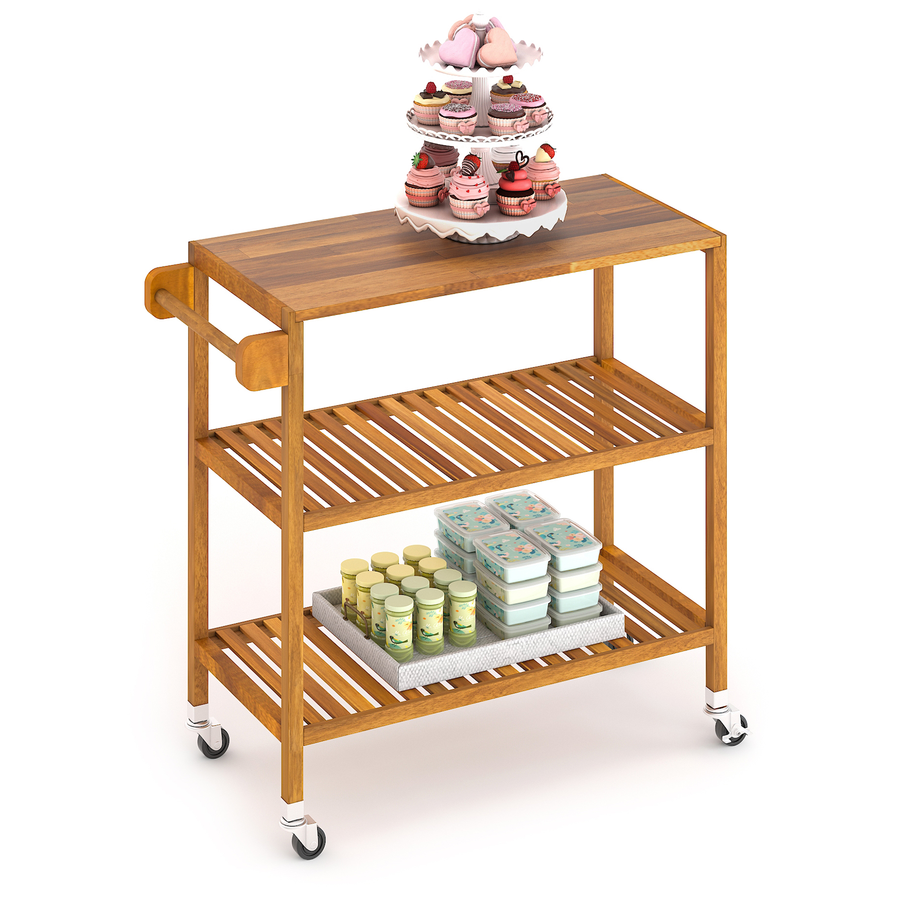 Serveringsvagn Interbuild Holger Turbo Gyllene Teak