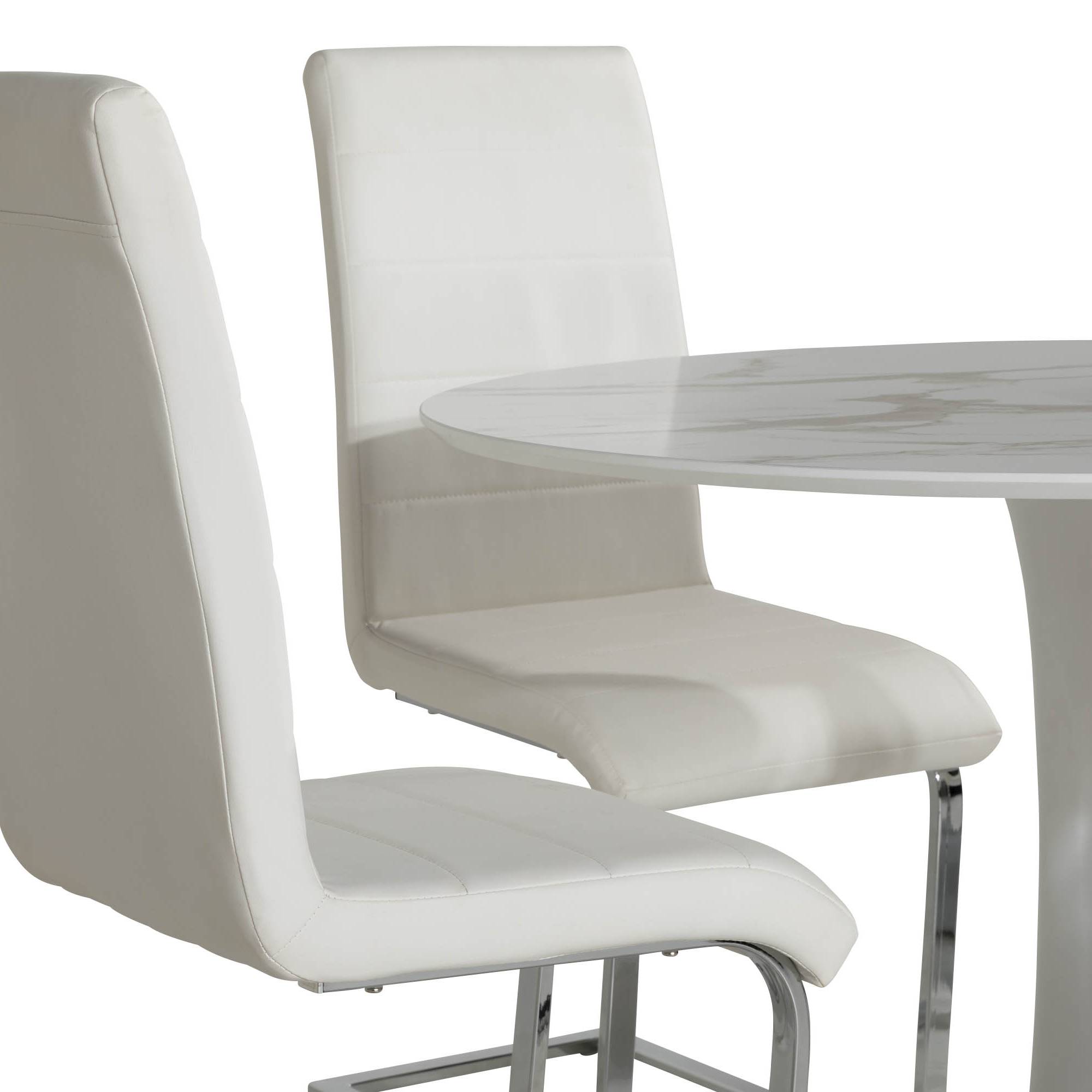 Matgrupp Basic Home Caitly Runt Matbord 100 cm med 4 CibusMatstol