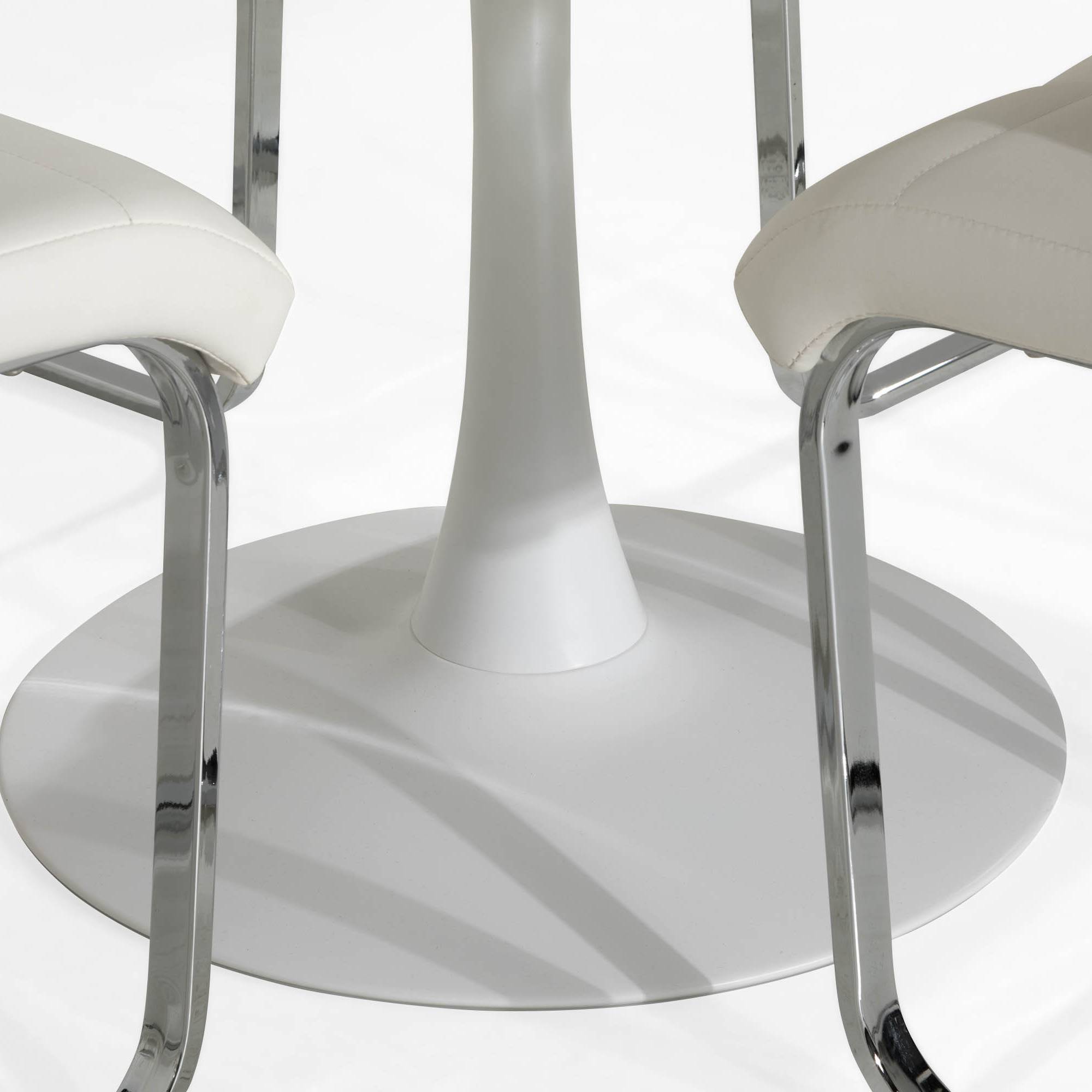 Matgrupp Basic Home Caitly Runt Matbord 100 cm med 4 CibusMatstol