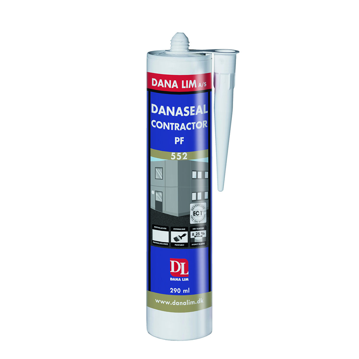 Fogmassa Danalim Danaseal Contrac 552 NCS 0500 Vit för Kakel och Allmänt Byggbruk