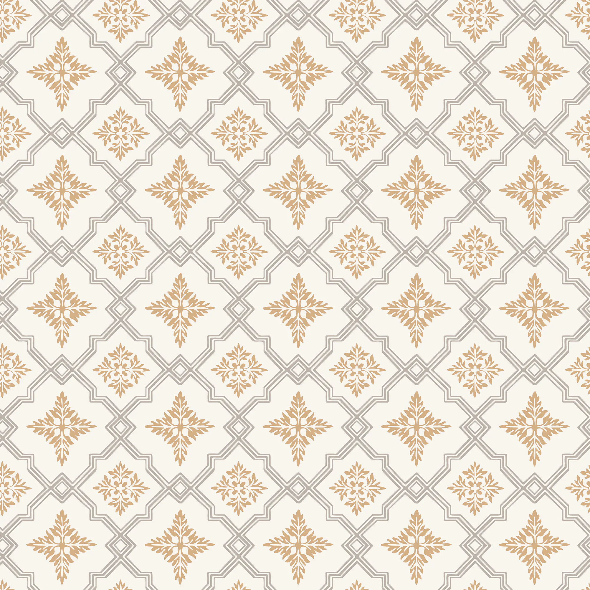 Tapet Duro Gammalsvenska Börsjö Beige 691-01 QuickUp, Mönstrad Gul