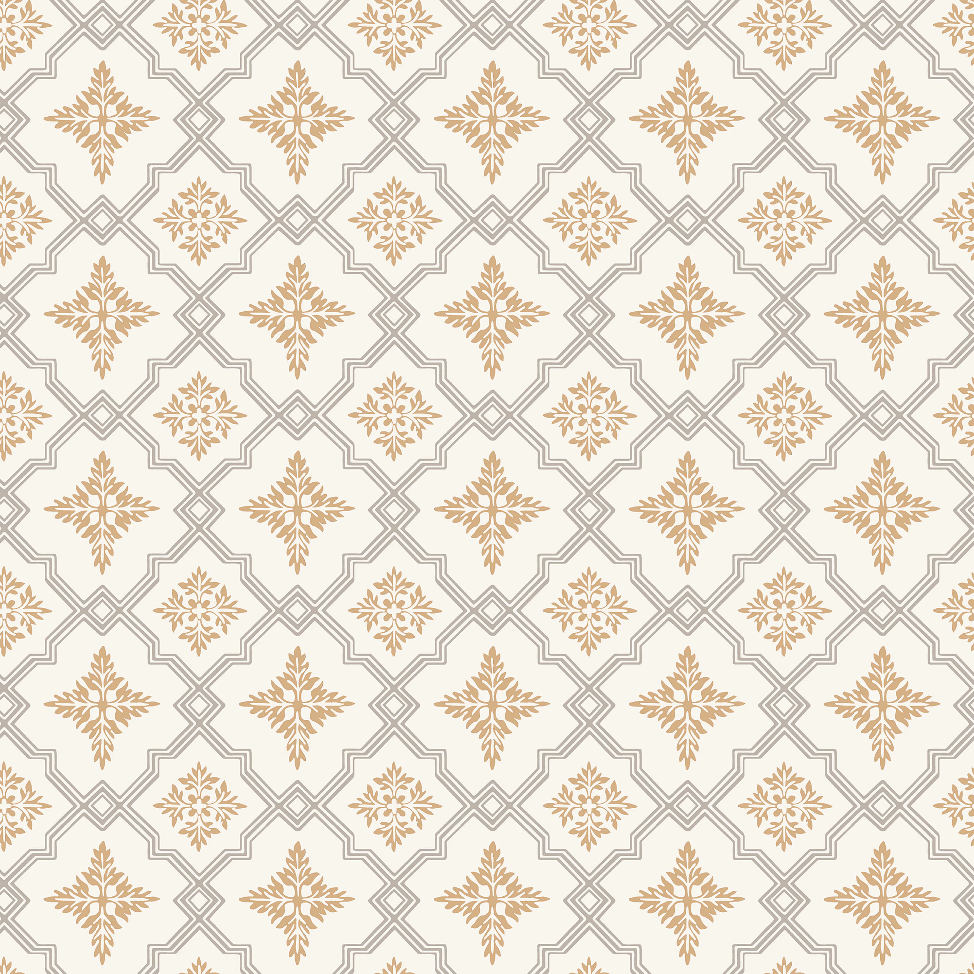 Tapet Duro Gammalsvenska Börsjö Beige 691-01 QuickUp, Mönstrad Gul
