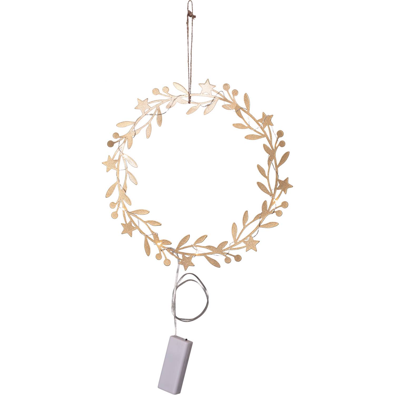 Hängande Dekoration Star Trading Holiday Krans med LED