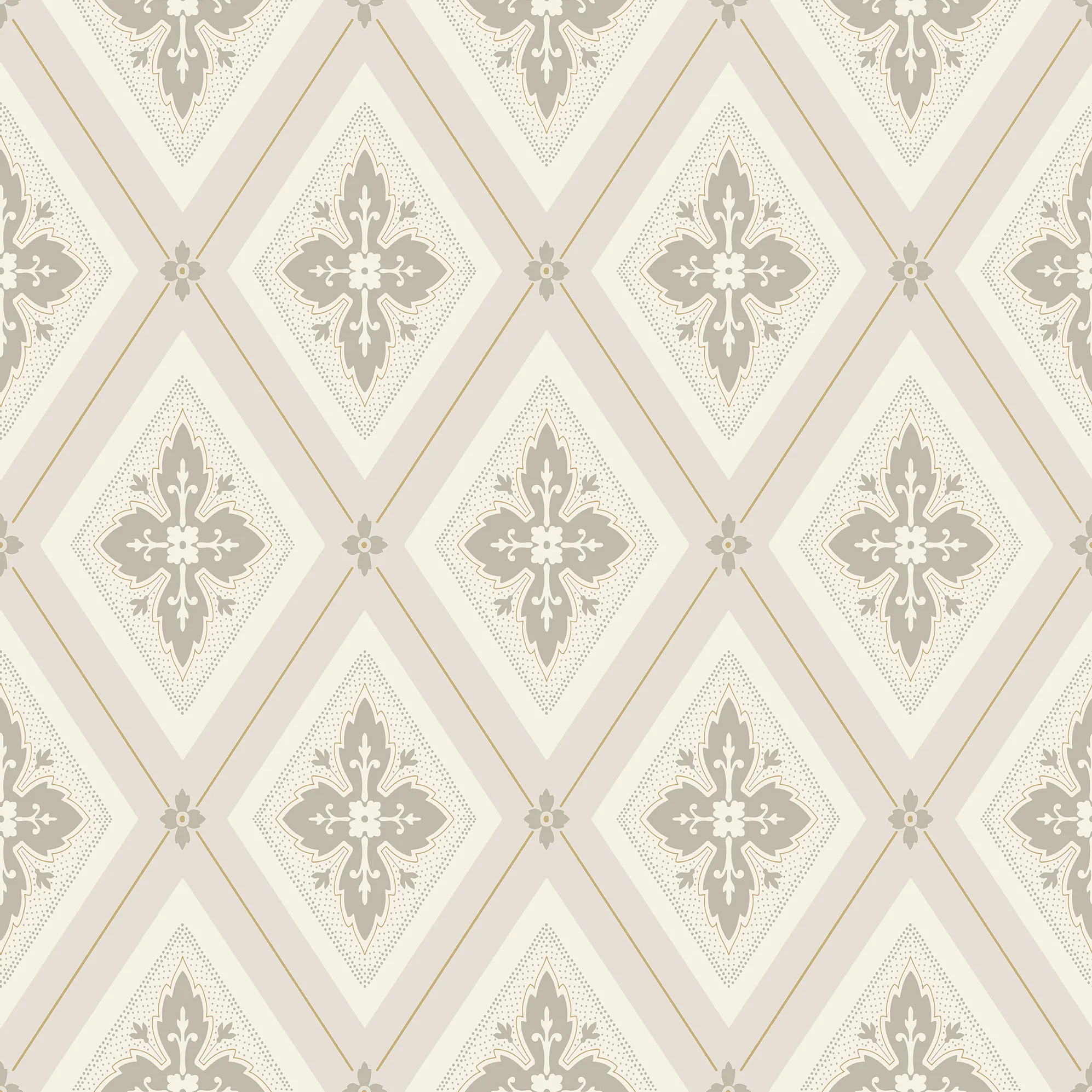 Tapet Duro Gammalsvenska Astrid Beige/Guld 692-01