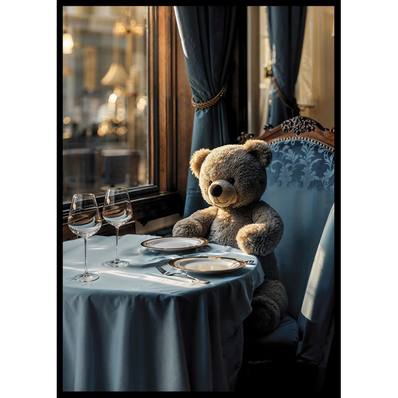 Poster Gallerix Teddy At The Dining Table