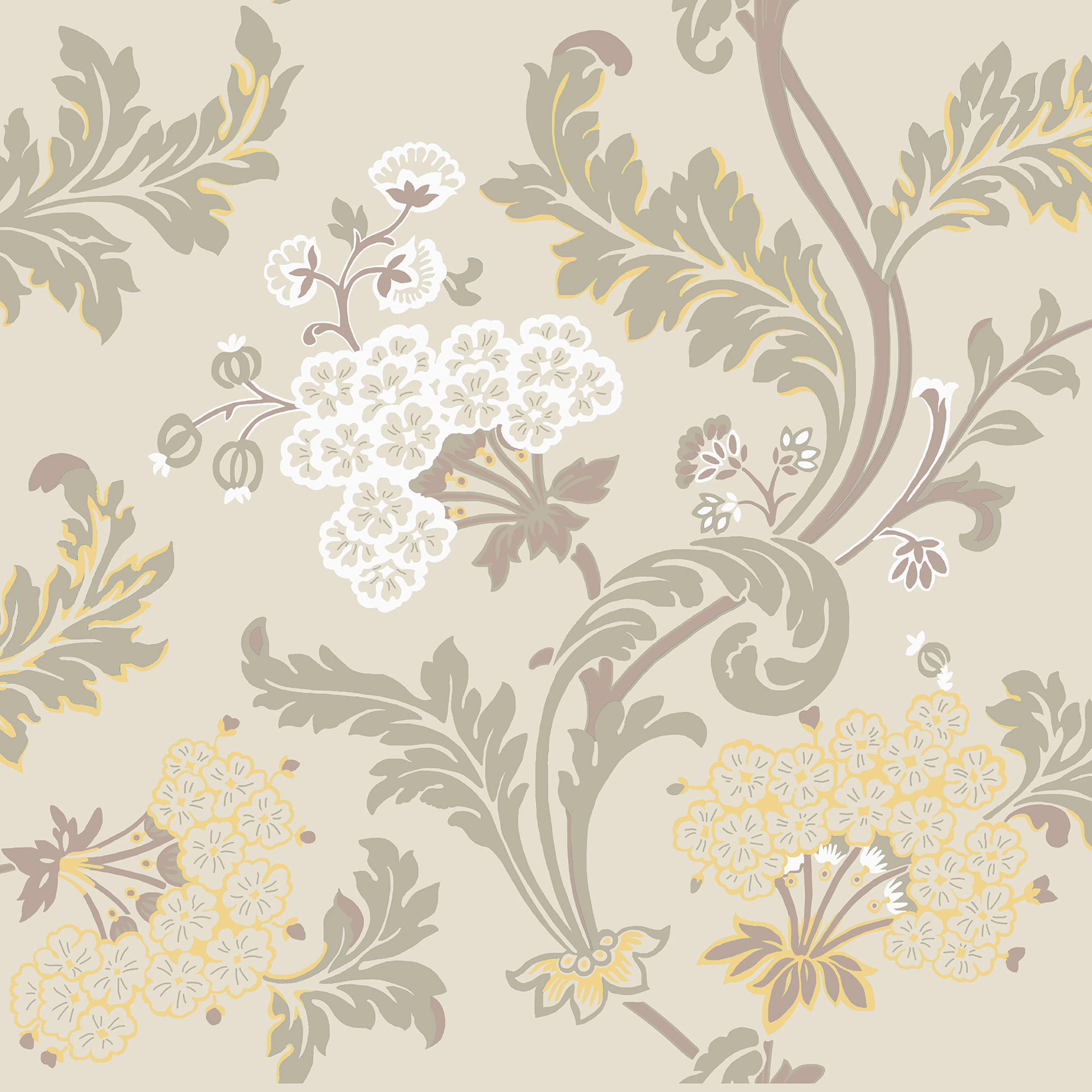 Tapet Duro Gammalsvenska Lydias Gård Guld/Beige 696-01