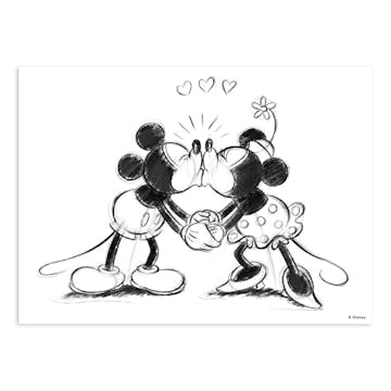Tavla Disney Mickey & Minnie Kissing