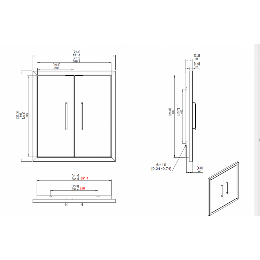 Inbyggnadsmodul Omberg Folkunga Dubbeldörr Small