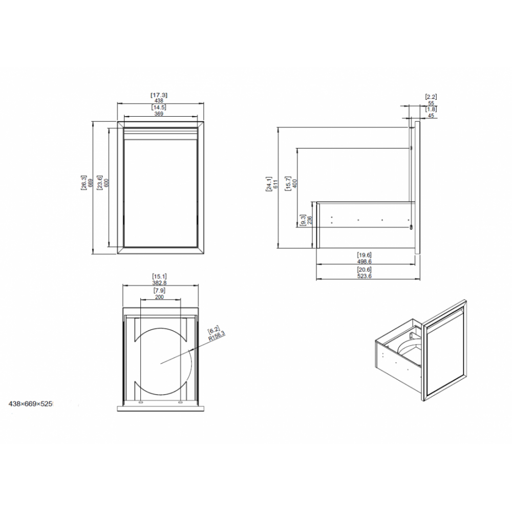 Inbyggnadsmodul Omberg Folkunga Gasolskåp