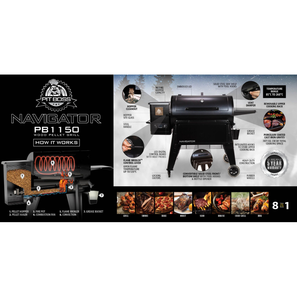 Pelletsgrill Pit Boss Navigator 1150