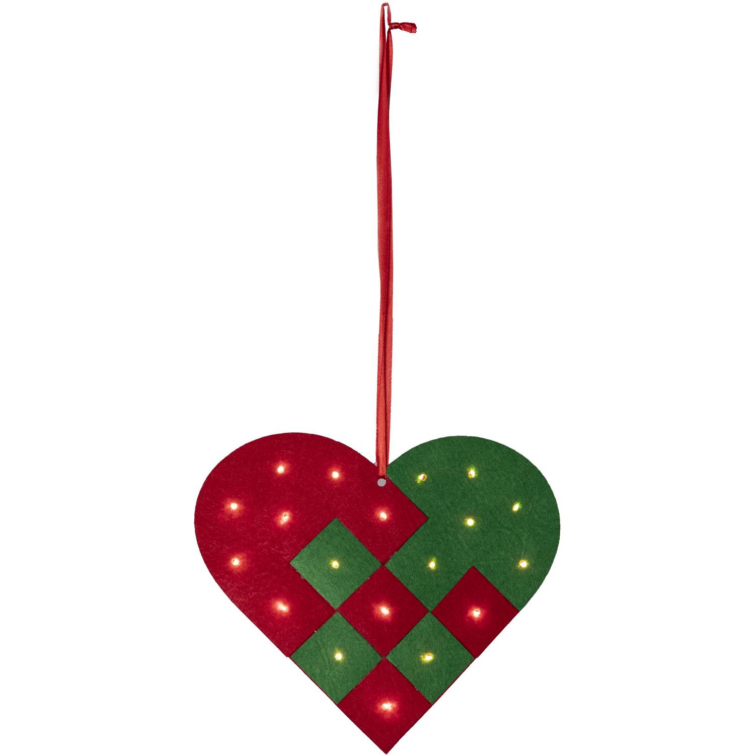 Hängande Dekoration Star Trading MERRY Hjärta med LED