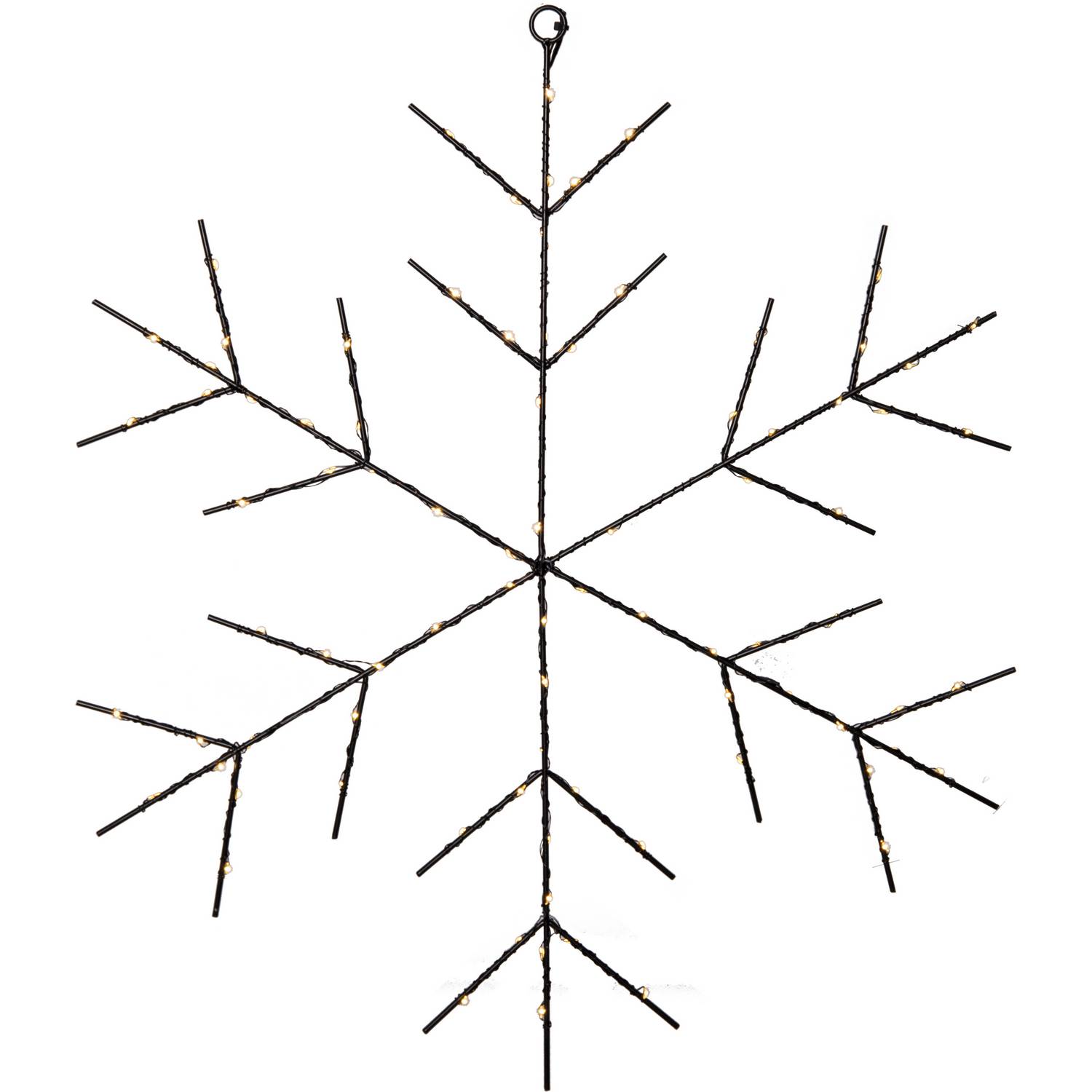 Hängande Dekoration Star Trading Niva Snöflinga i metall med LED