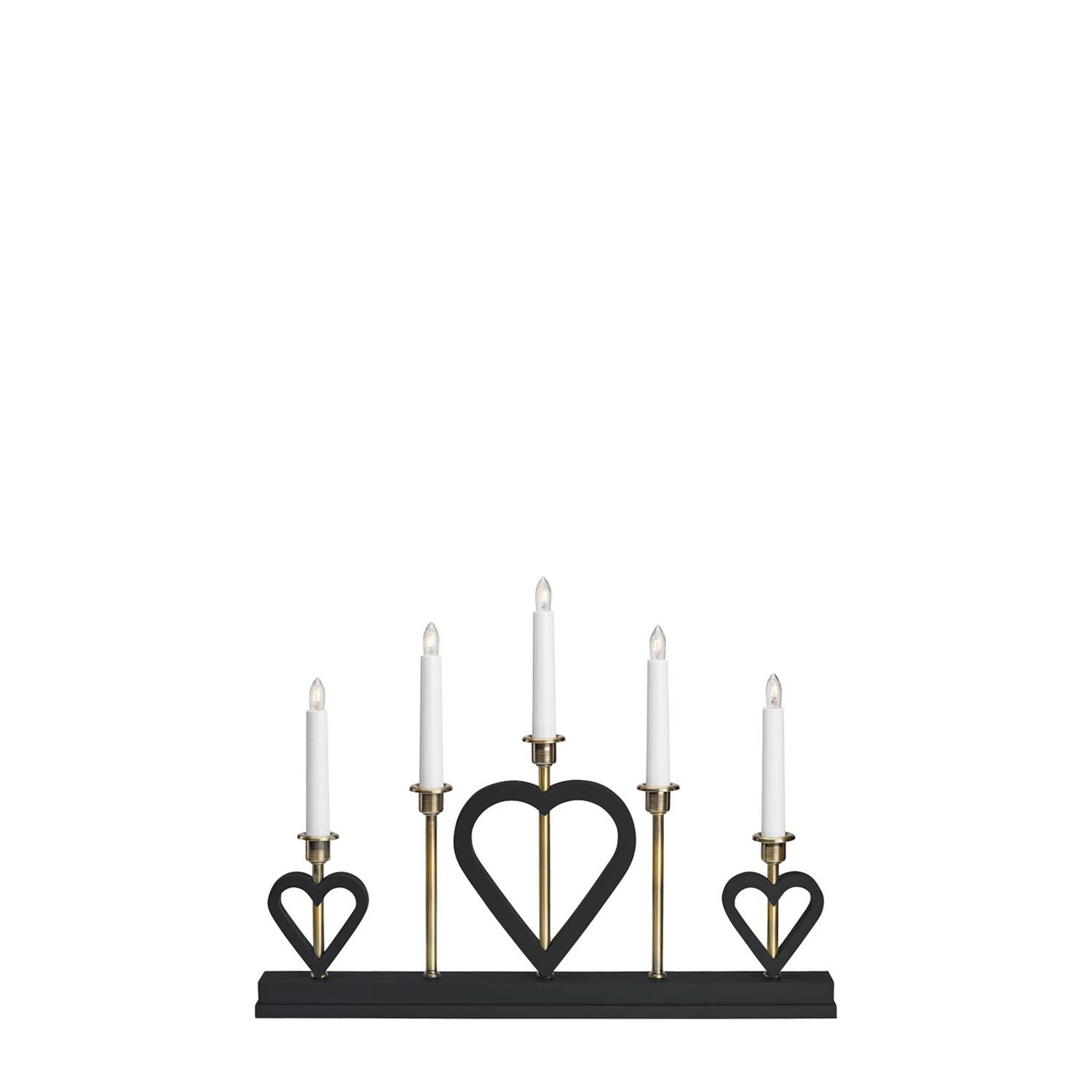 Adventsljusstake Markslöjd Melissa 5L Svart/Antik Mässing