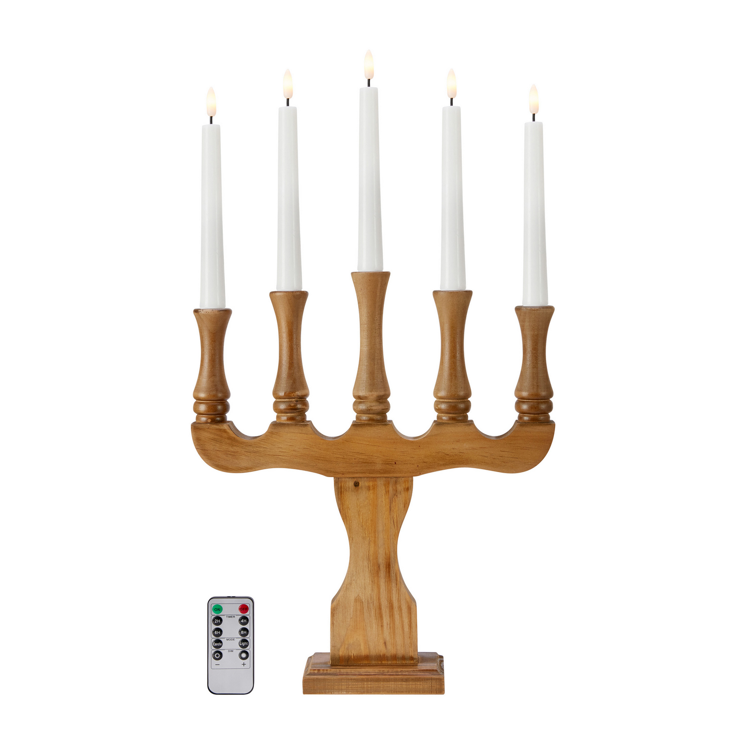Adventsljusstake Markslöjd Rydboholm Träljusstake 5 Ljus Batteridriven Portabel Julbelysning