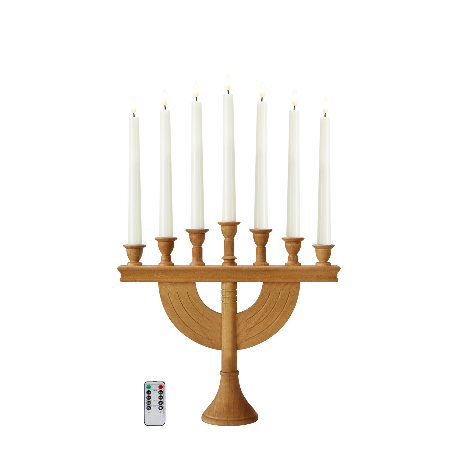 Adventsljusstake Markslöjd Torpa Träljusstake 7 Ljus Batteridriven Portabel Julbelysning