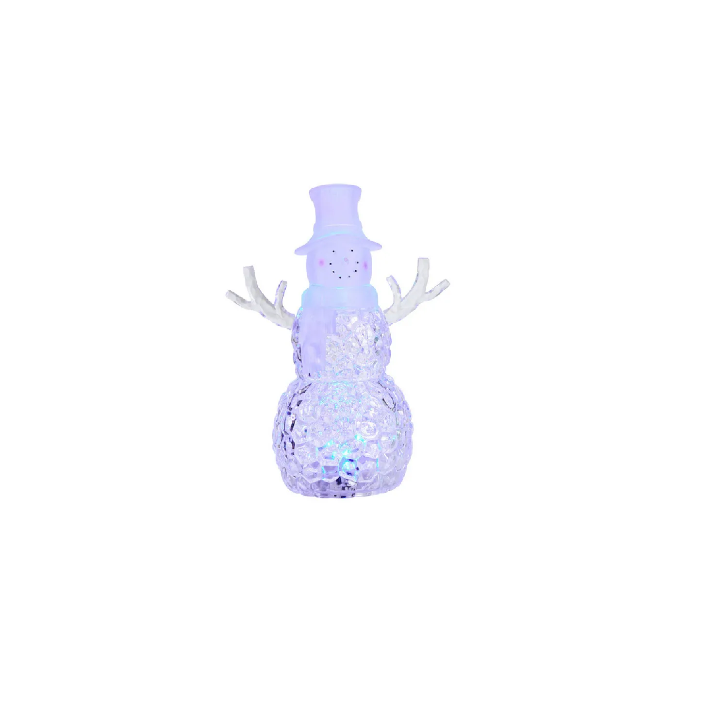 Bordsdekoration Markslöjd Viejo Transparent Snögubbe med LED-belysning