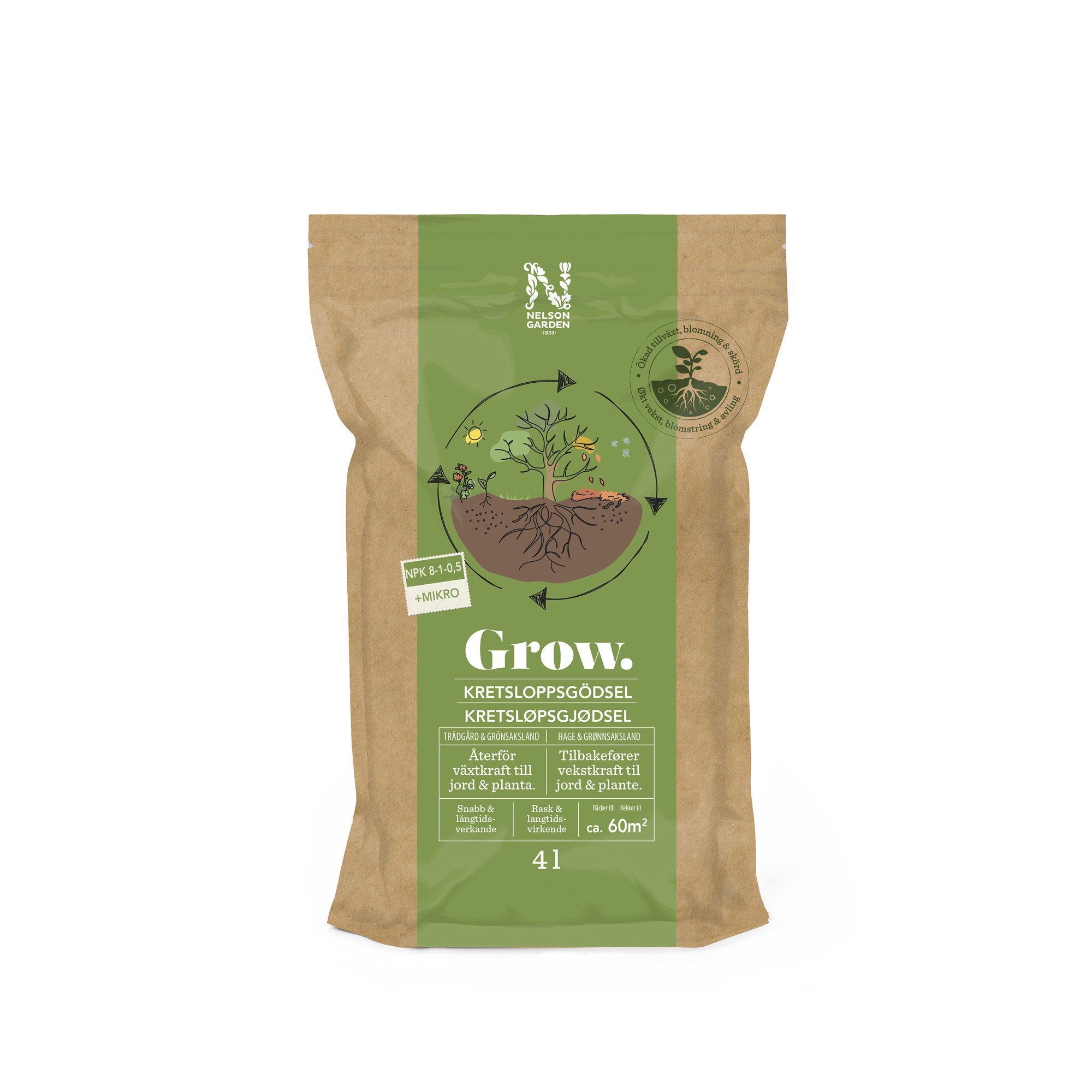 Gödsel Nelson Garden Grow Kretsloppsgödsel 4 L